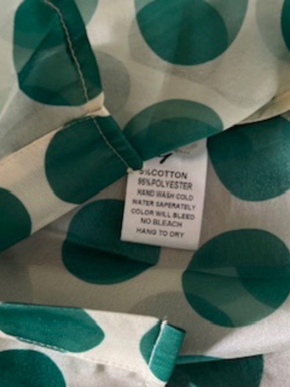 NWT G by Gracia Green Sheer Polka Dot Puff Sleeve Top Women's XL - Picture 6 of 13